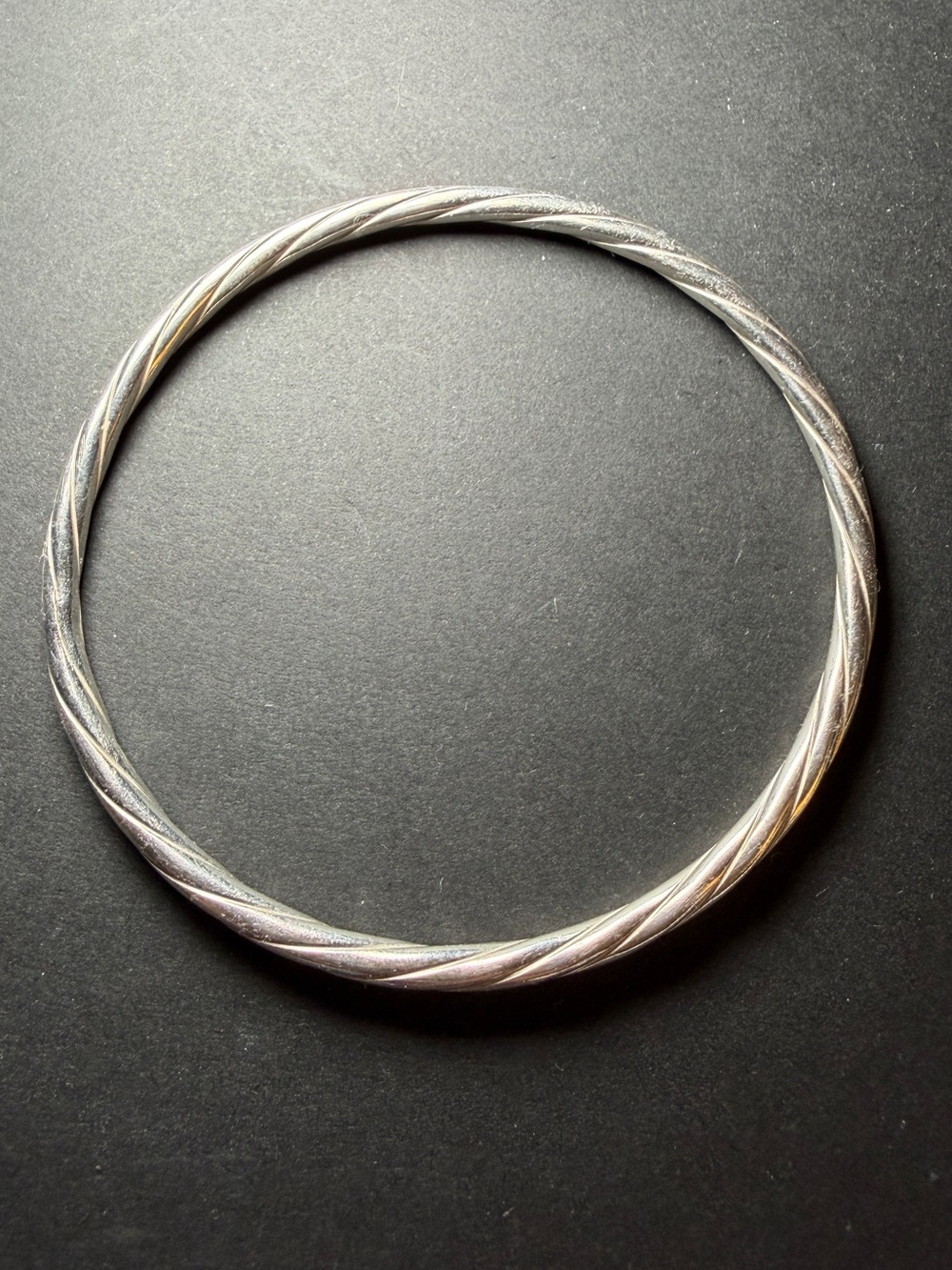 Sterling Silver Twisted Rope Bangle Bracelet